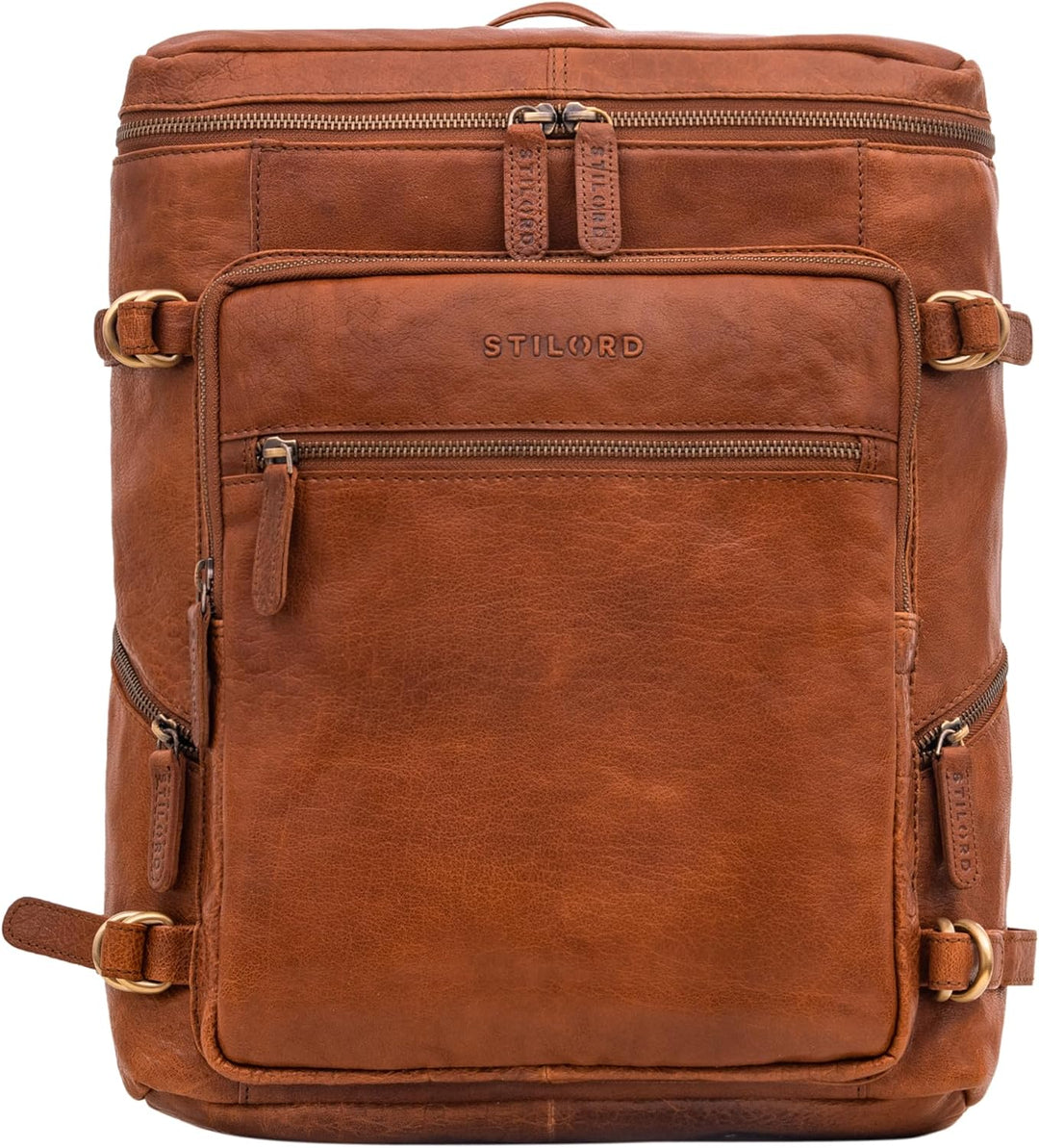 STILORD 'Alvar' Businessrucksack Herren Leder mit Laptop-Fach bis 15,6' Studenten-Rucksack Laptopruc