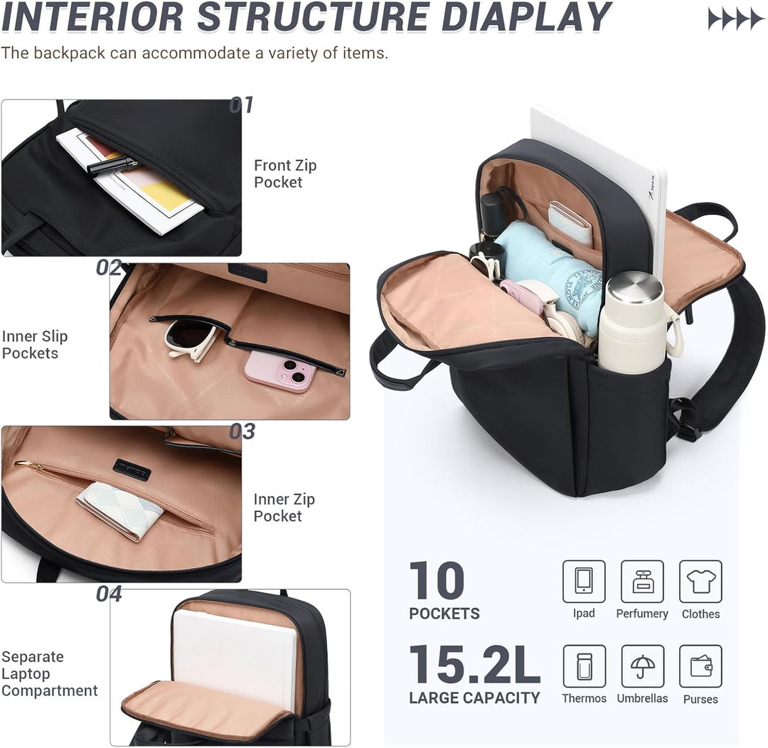 GOLF SUPAGS Laptop Rucksack für Damen Casual Daypack für Reise Arbeit Schulrucksack Teenager passend