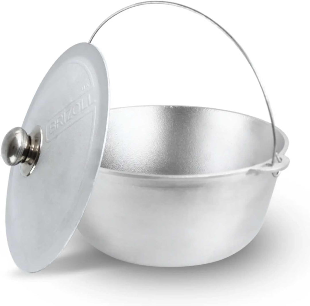 Schwenktopf Kazan 4 L Aluminium mit Bügel und Deckel Campingtopf Gulaschkessel Aluguss Tatarskij Kas