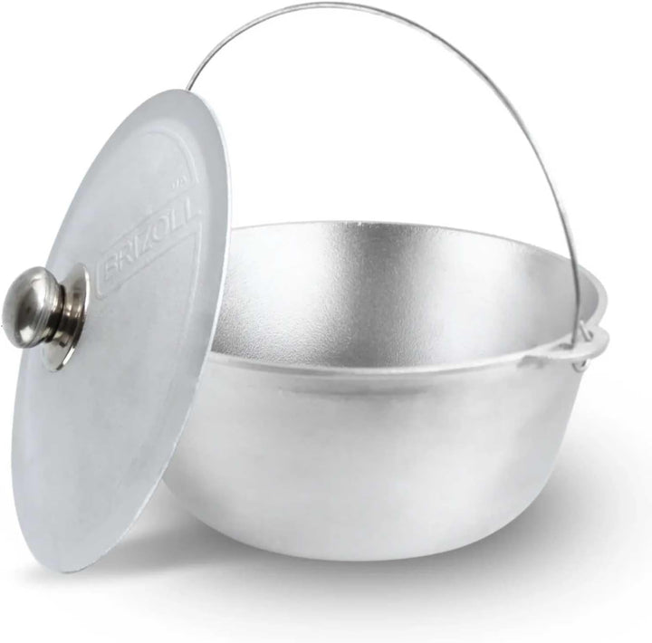 Aluminium Kasan 6 L, Kazan aus Aluguss Tatarski - Kessel Asien Topf Tatarskij mit Bügel und Deckel -