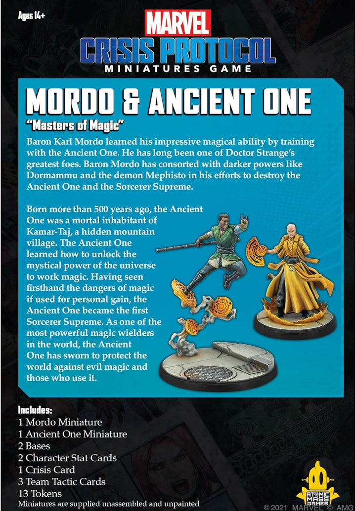 Atomic Mass Games , Mordo & Ancient One, Miniatures Game, Ages 14+, 2 Players, 45 Minutes Playing Ti