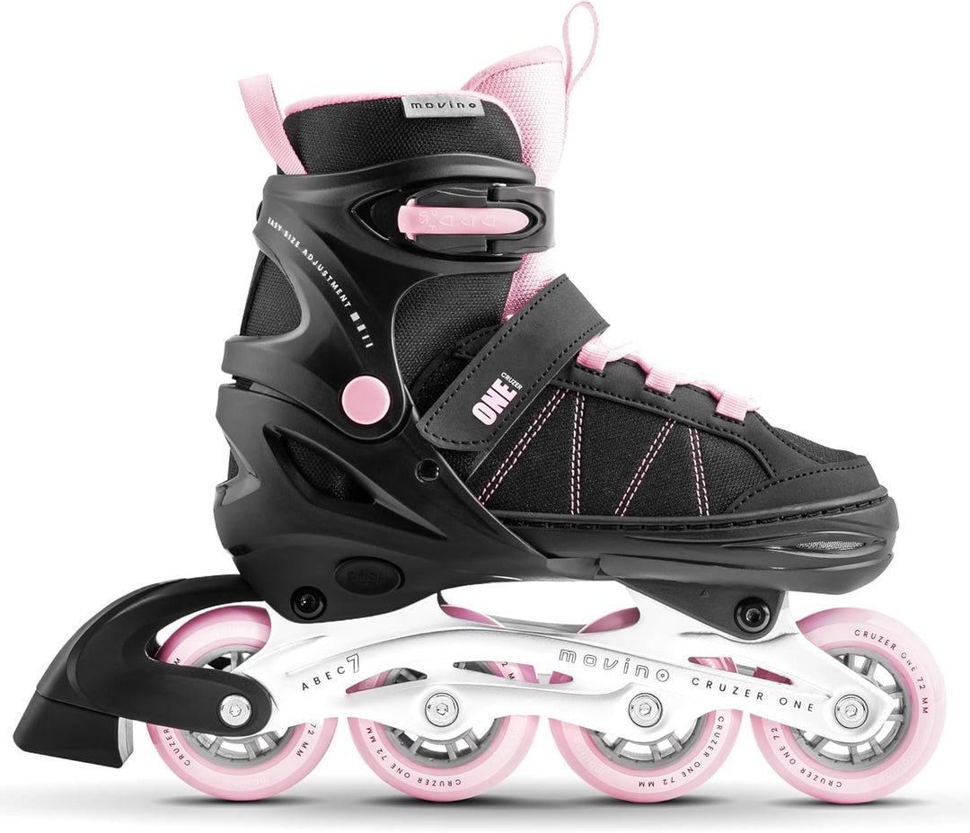 Movino Inline Skates | Cruzer One | Verstellbare Rollschuhe | Inliner für Damen Mädchen Jungen | Inl