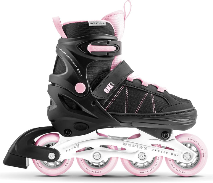 Movino Inline Skates | Cruzer One | Verstellbare Rollschuhe | Inliner für Damen Mädchen Jungen | Inl