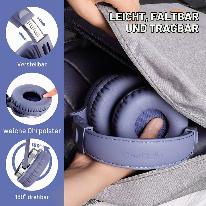 OneOdio Over Ear Kopfhörer mit Kabel, 50mm Treiber, Bassklang, 6.35 &amp; 3.5mm Klinke, Share-Port, Gesc