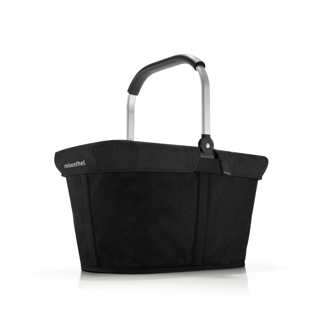 Reisenthel Set carrybag black mit Cover black Stabiler Einkaufskorb mit praktischer Innentasche – El