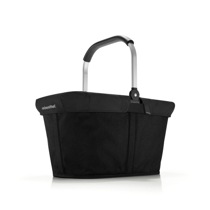 Reisenthel Set carrybag black mit Cover black Stabiler Einkaufskorb mit praktischer Innentasche – El