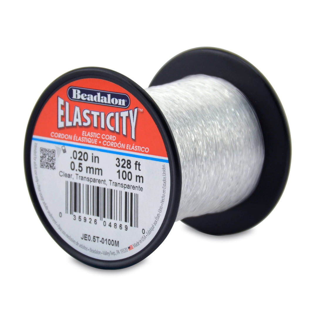 Beadalon Elastizität Elastisches Band, Gummi, Transparent, 0.5 mm/100 m 0.5 mm/100 m Transparent, 0.