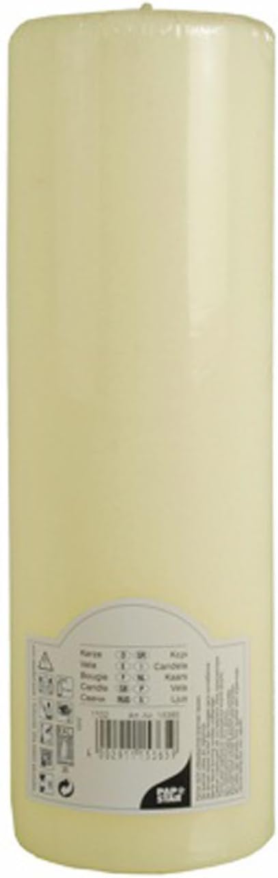 PAPSTAR 1 Karton = 6xStumpenkerze Ø 80 mm · 250 mm Elfenbein 15365