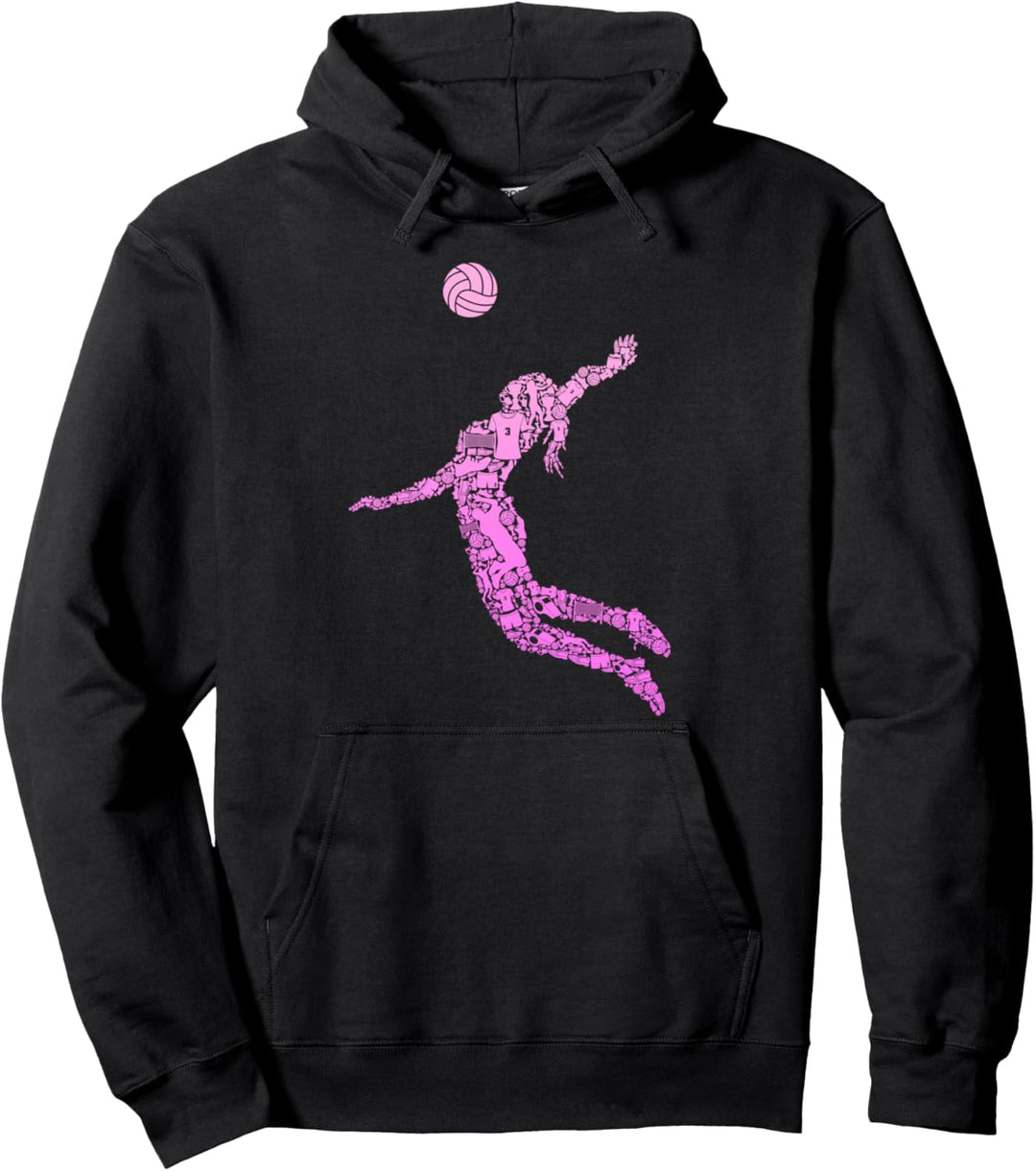 Volleyball Mädchen Volleyballerin Damen Frauen Pullover Hoodie