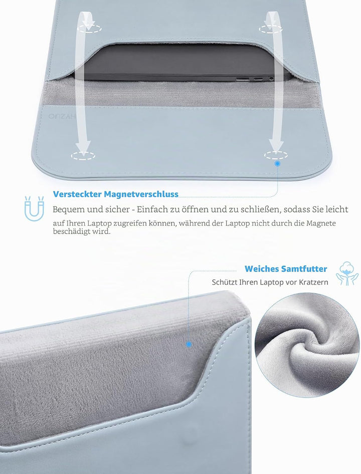 HYZUO 13,3-14 Zoll Laptophülle für MacBook Pro 14 M5/M4/M3/M2/M1 Pro/Max 2026-2021, 13,3" MacBook Ai