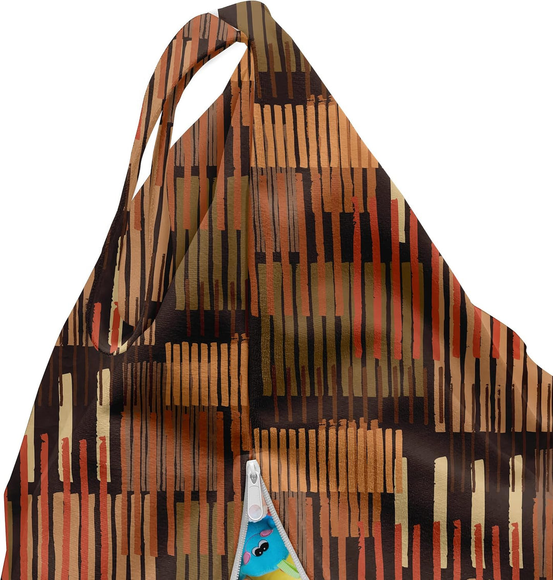 ABAKUHAUS Ethnisch Unicorn Spielzeugtasche Liegestuhl, Geometrische Streifen-Design, Hochleistungsku
