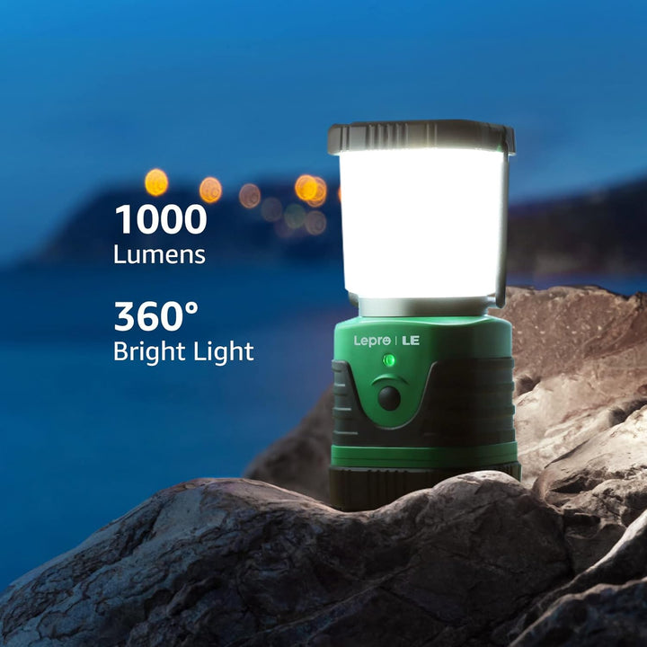 LE LED Campinglampe Tragbar, Superhell wiederaufladbare Suchscheinwerfer mit Bügel und Haken, 4 Hell