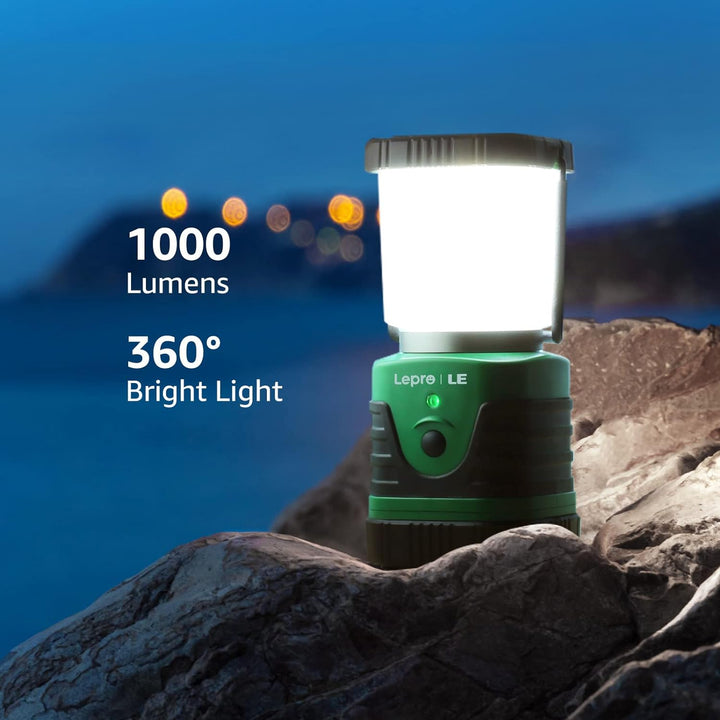 LE LED Campinglampe Tragbar, Superhell wiederaufladbare Suchscheinwerfer mit Bügel und Haken, 4 Hell