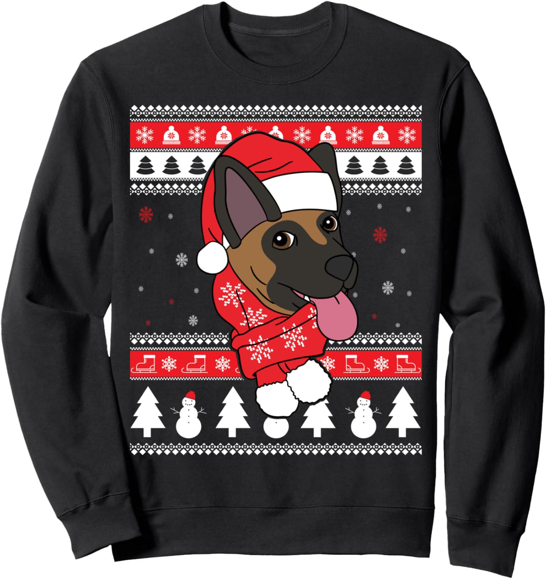 Belgian Malinois Ugly Christmas Hund Weihnachten Geschenk Sweatshirt