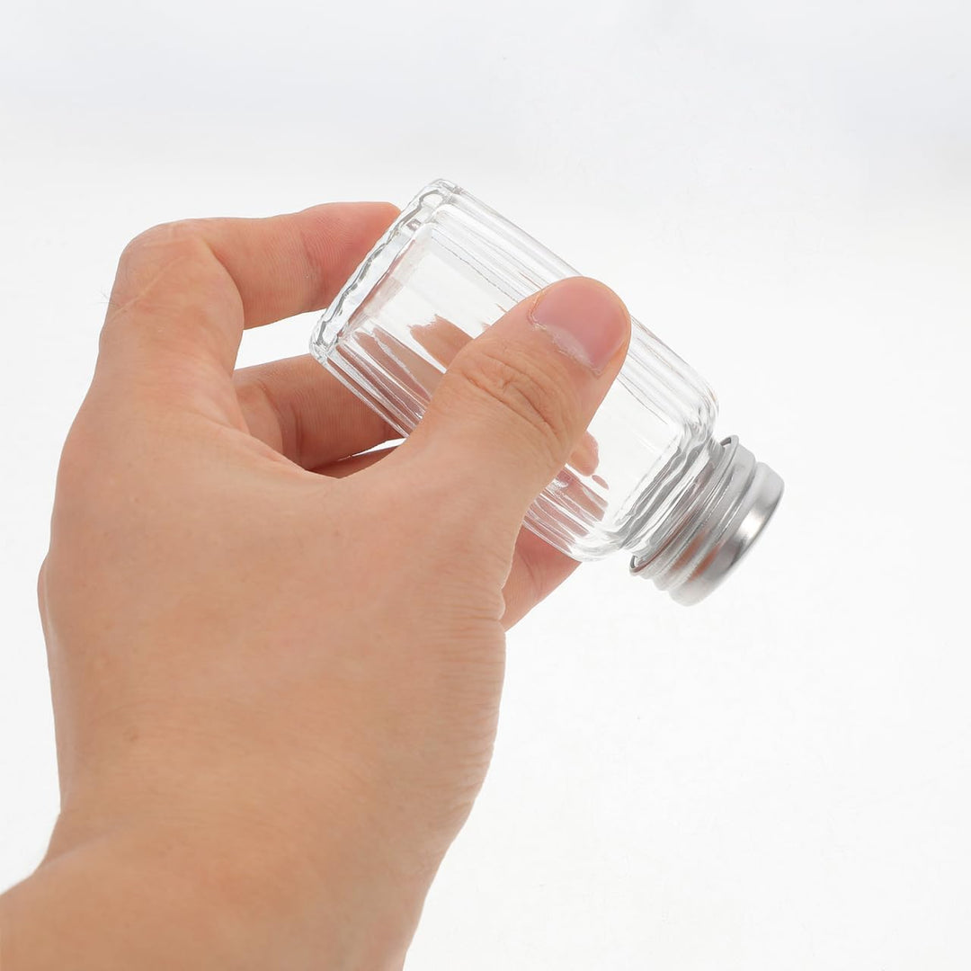 iplusmile Salz- Und Pfefferstreuer Set Aus Glas 10 Stück Mit Edelstahldeckel 1.6 Zoll Hohe Runde Gew