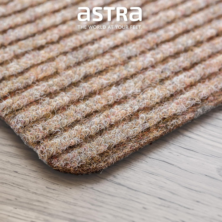 Astra Fussmatte innen beige Schmutzfangmatte rutschfest – Türmatte 25x60 cm 3er Set wasserabweisend