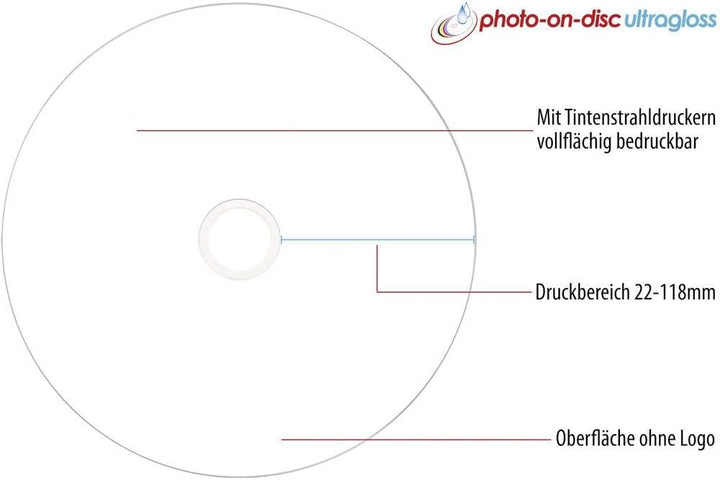 beschuitdoos stora - wit ,Weiss ,12 x 24 x cm Bedruckbar 50er Spindel (Ultragloss), Bedruckbar 50er