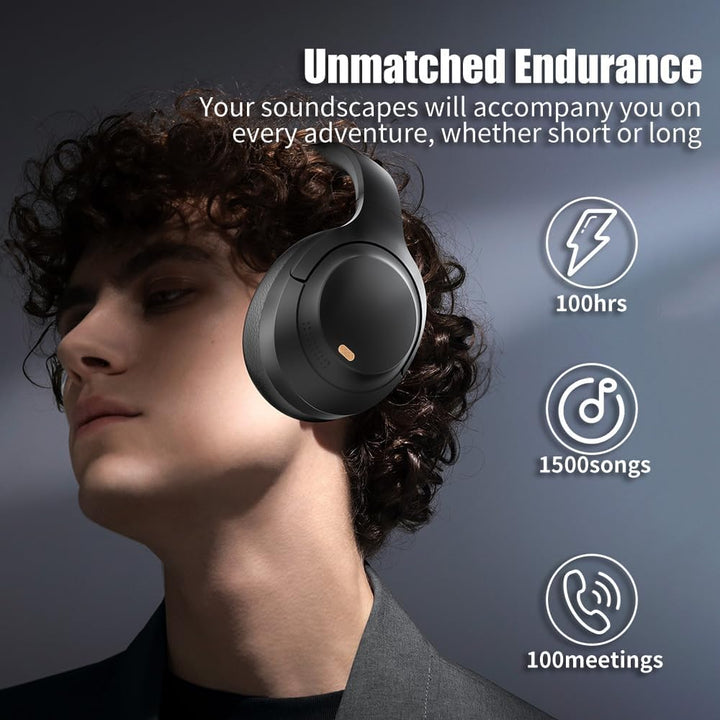 OBEST Over-Ear Noise Cancelling Kopfhörer Kabellos Bluetooth 5.3, Hybrid Active Geräuschunterdrückun