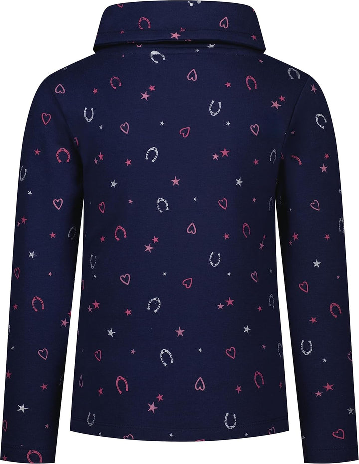 SALT AND PEPPER Mädchen Girls Sweat Hearts Stars AOP Sweatshirt 116-122 True Navy, 116-122 True Navy