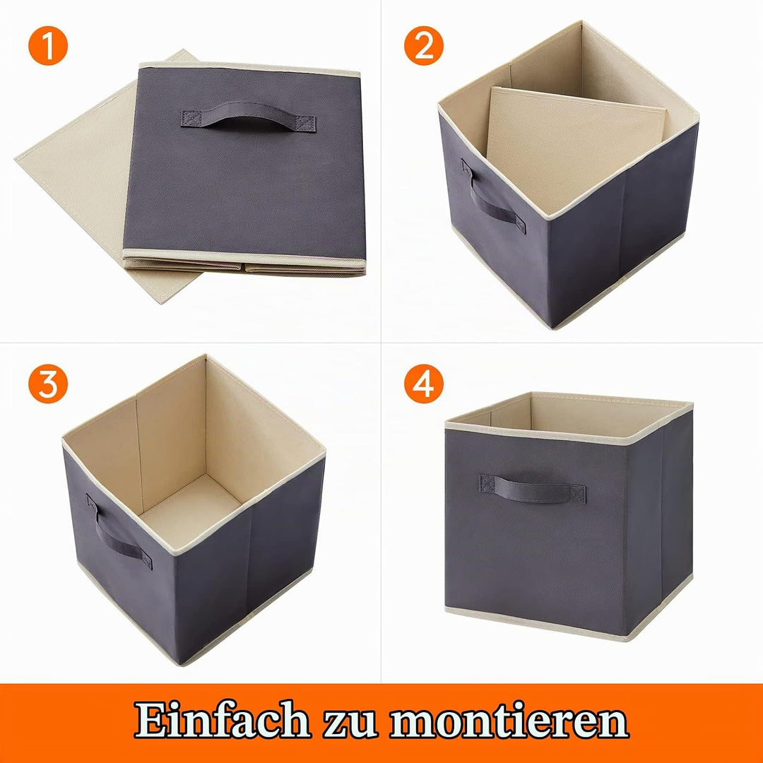 Lifewit 6 Stück Aufbewahrungsbox aus Stoff, Faltbar Aufbewahrungswürfel Kallax Boxen Aufbewahrung au