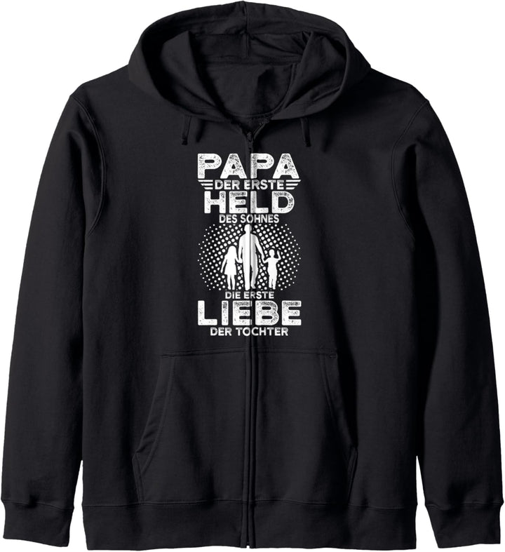 Papa erster Held des Sohnes erste Liebe der Tochter Geschenk Kapuzenjacke