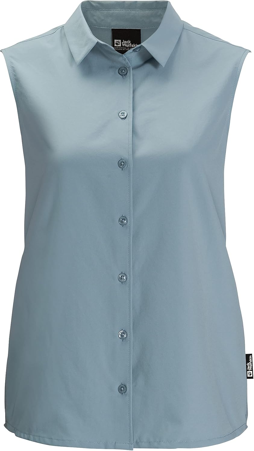 Jack Wolfskin Damen Sonora Sleeveless Shirt W Schnelltrocknende Ärmellose Bluse M Citadel, M Citadel