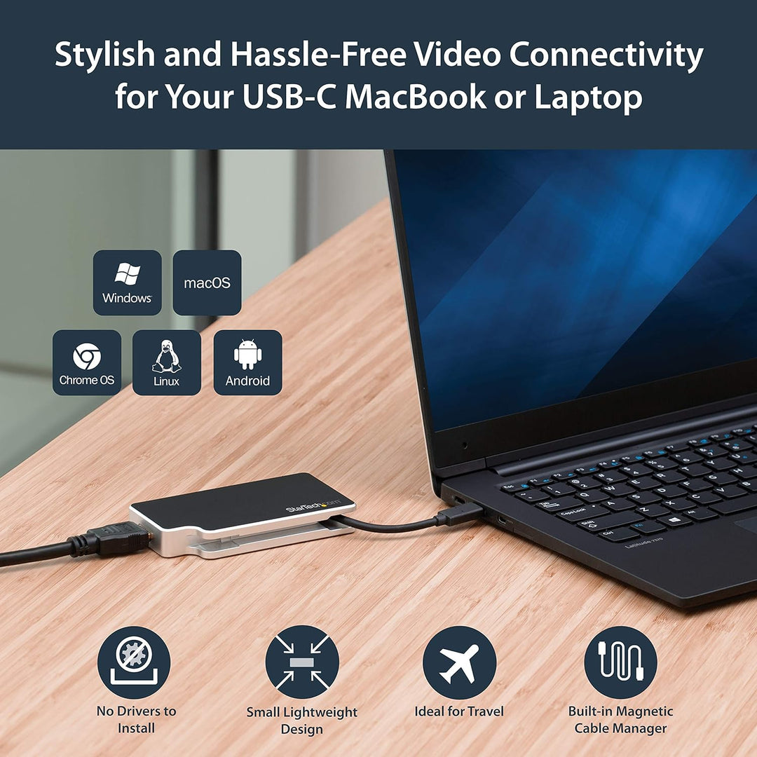 StarTech.com Audio Video Reiseadapter - 3in1 USB-C auf VGA, DVI oder HDMI - USB Typ C Adapter - 4K O