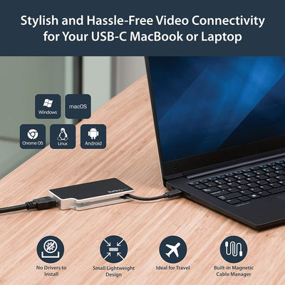 StarTech.com Audio Video Reiseadapter - 3in1 USB-C auf VGA, DVI oder HDMI - USB Typ C Adapter - 4K O