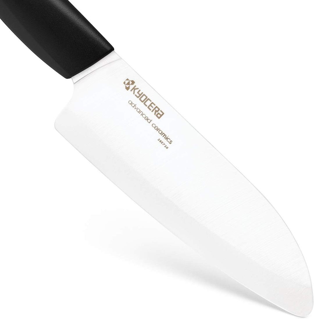 Kyocera Santoku Messer aus bruchfesterer, korrosionsfreier Zirkonia-Hochleistungskeramik (Z206). Ext