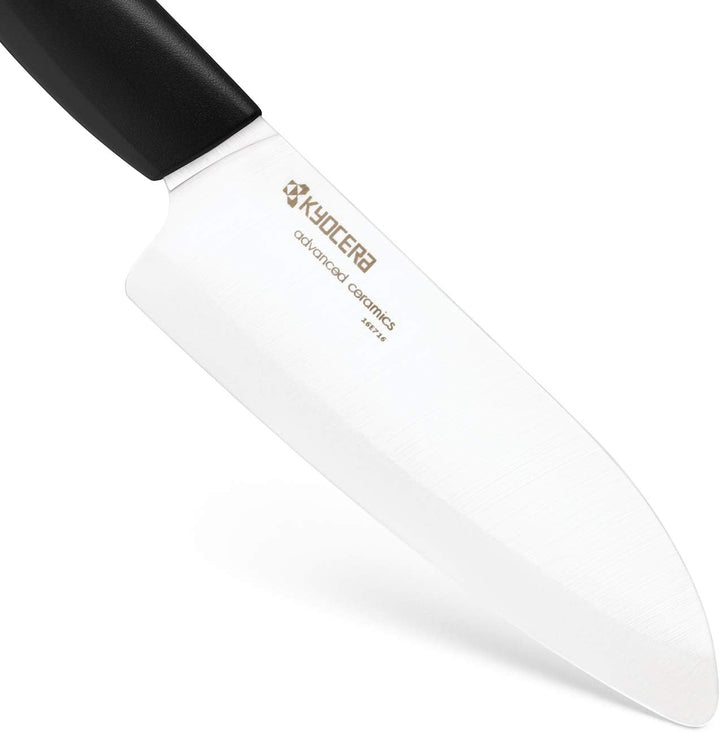 Kyocera Santoku Messer aus bruchfesterer, korrosionsfreier Zirkonia-Hochleistungskeramik (Z206). Ext