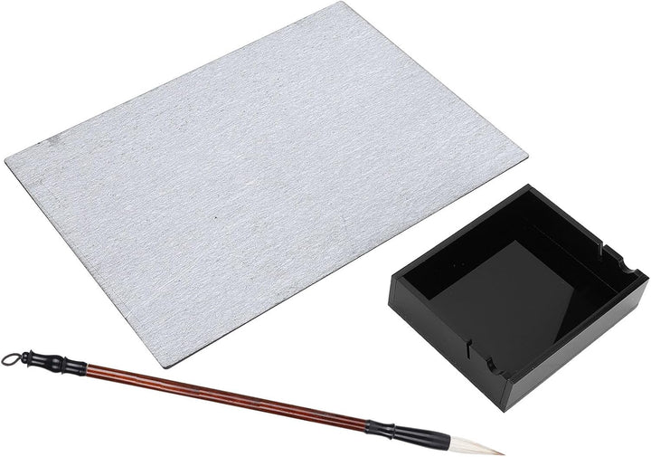 Buddha Board Wasser-Schreibset – 300 X 215 Mm Grosser Zeichenblock mit Pinsel und Wasserbehälter Zum