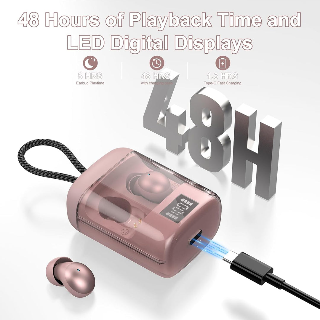 Mini Schlafkopfhörer Bluetooth 6.0, In Ear Bluetooth Kopfhörer Mit Schlaftracker, 48 Std Seitenschlä