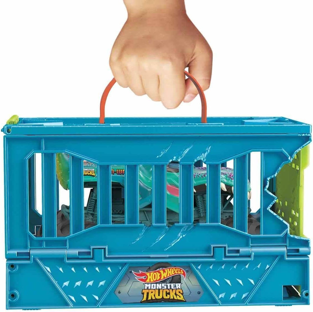 Hot Wheels Monster Trucks 1:24 Mega-Wrex Oversized Crash Cage Playset Mehrfarbig OneSize