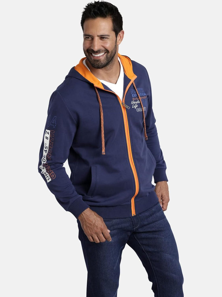 Jan Vanderstorm Herren Sweatjacke Roderich, Dunkelblau
