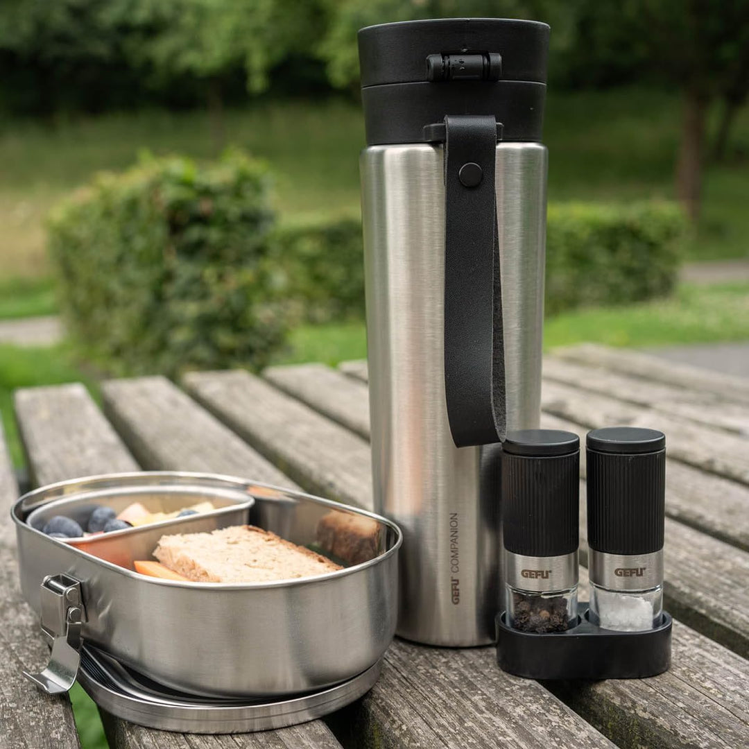 GEFU Salz- Und Pfeffermühle Tusome, 2 Stück, Schwarz