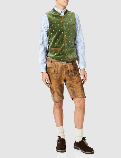 Stockerpoint Herren Trachtenweste Calzado 46 Grün (Moosgrün), 46 Grün (Moosgrün)