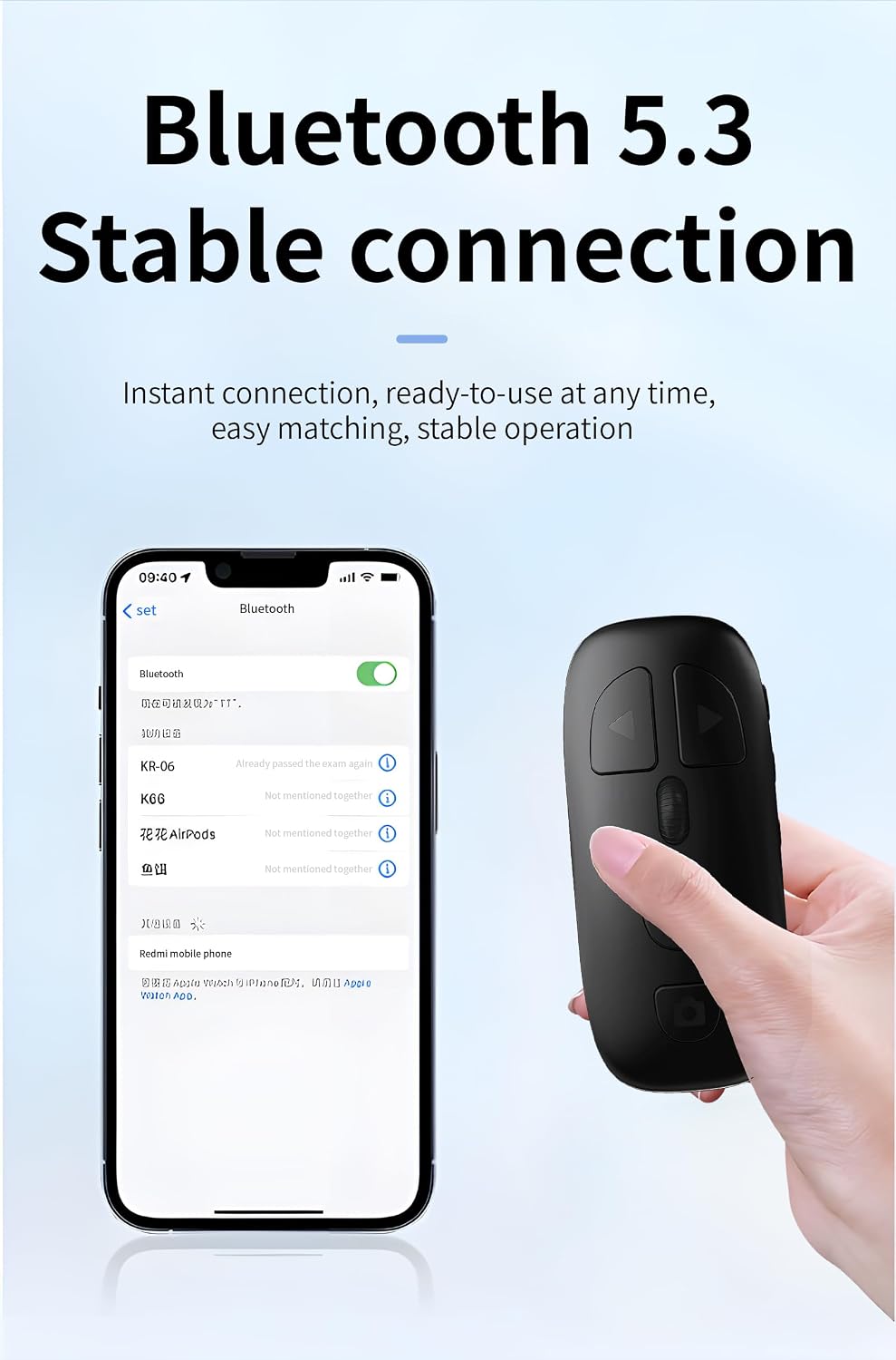 Fernbedienung Scrolling,Bluetooth5.3 Page Turner für Tik Tok,Phone i-Pad, Kabellose Finger-Scroller-