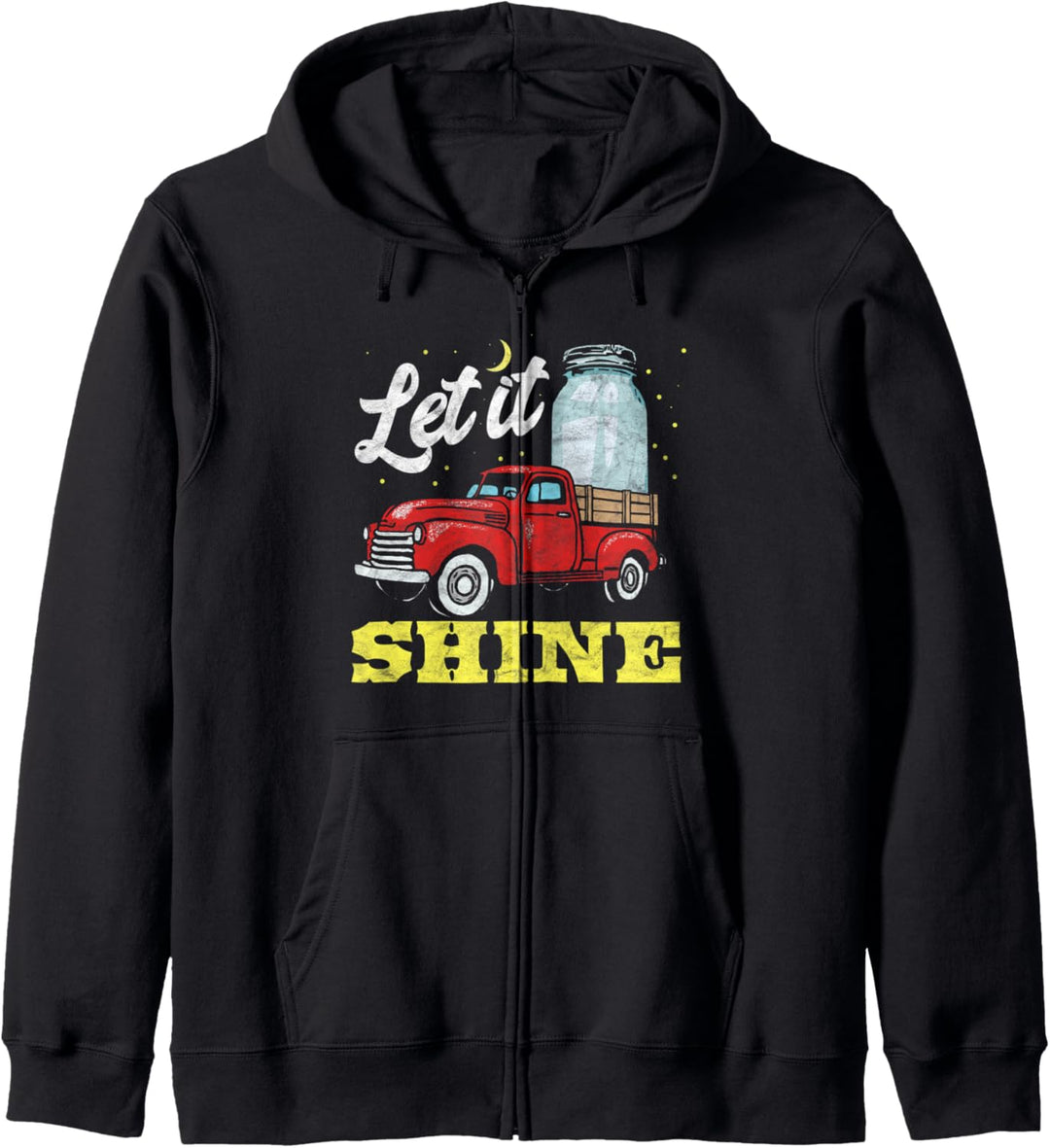 Let it Shine! Vintage Truck, Stars, Moon & Moonshine Jar Kapuzenjacke