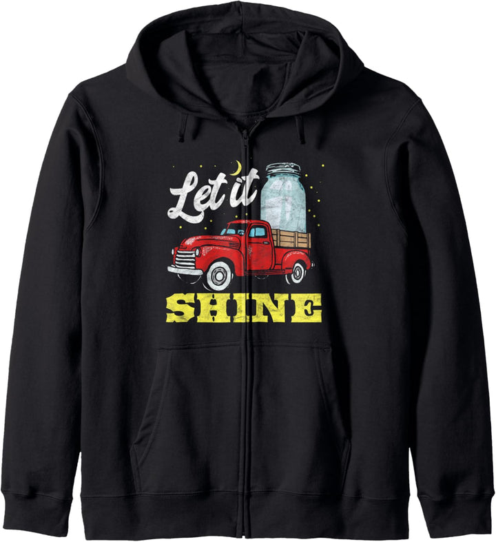 Let it Shine! Vintage Truck, Stars, Moon & Moonshine Jar Kapuzenjacke