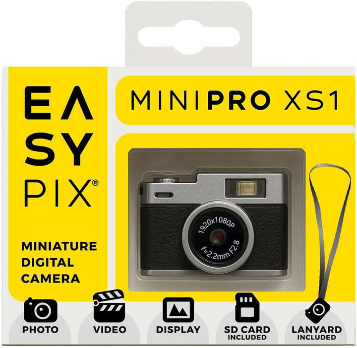 Easypix MiniPro XS1 • Echte Digitalkamera im Miniaturformat • Stylische Retro-Mini-Kamera für Fotos