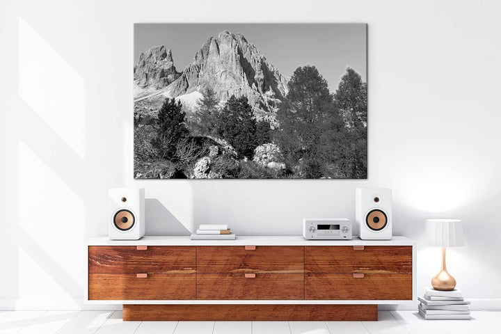 deyoli die atemberaubenden Dolomiten Italiens Format: 80x60 als Leinwand, Effekt: Schwarz&Weiss, Mot