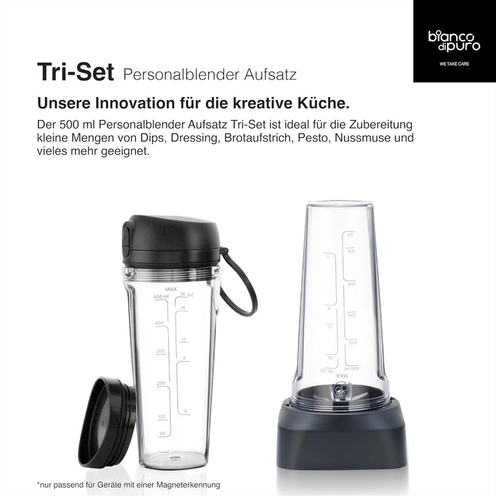 Hochleistungsmixer Verde Smoothie Maker 1400 Watt bis 32.000 U/Min - iPMS - 3 Mixprogramme - 2 Liter