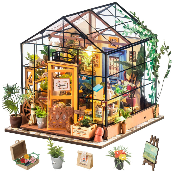 Rolife DIY Miniatur Haus Kits für Erwachsene Gewächshaus Puppenhaus Handwerk Kits für Erwachsene Mod