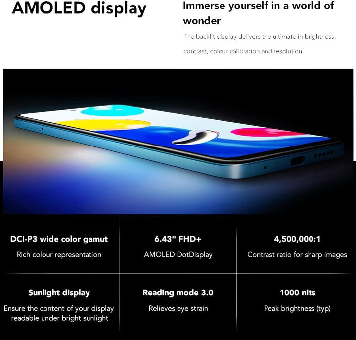 Xiaomi Redmi Note 11 - Smartphone 4GB + 128GB, 6,43" FHD+ DotDisplay, Snapdragon 680, 50 MP Quad-Kam