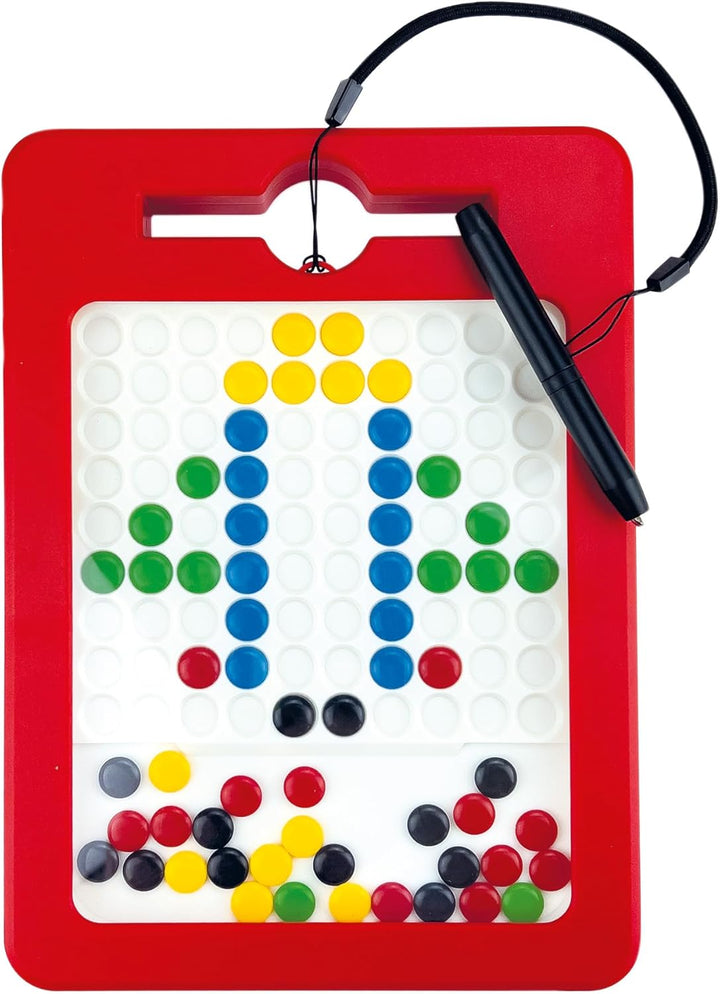 Beleduc Magnetboard 2in1, Magnetspiel - zweiseitig bespielbar, Magnetisches Lernspiel & Maltafel für
