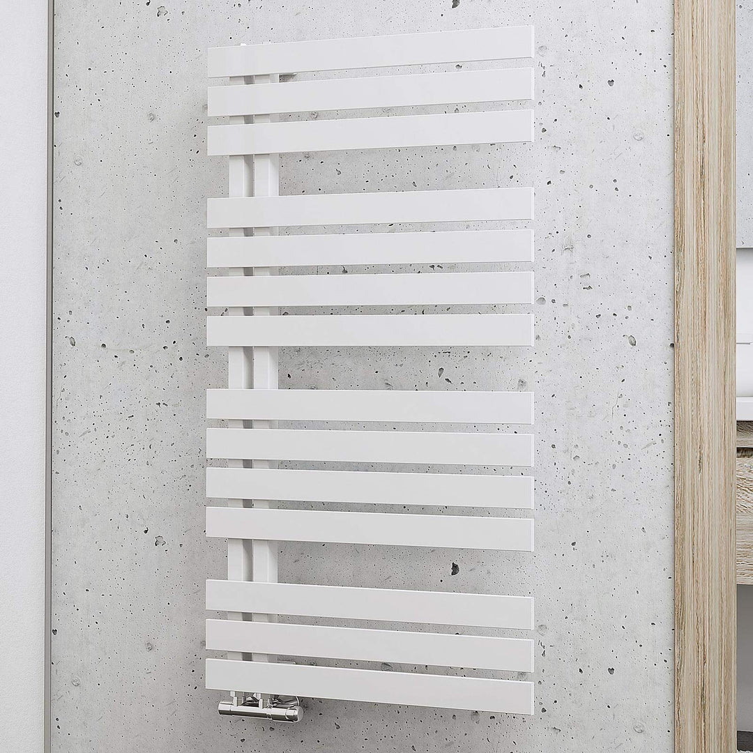 Schulte H02410660 04 Badheizkörper Breda, 106 x 60 cm, 556 Watt Leistung, Anschluss unten, alpinweis