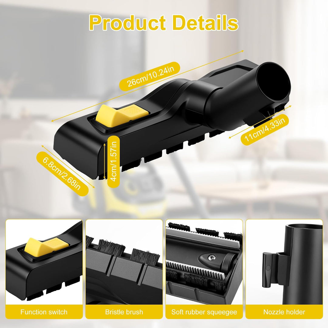Bodendüse für Kärcher WD2 WD3 WD4 WD5 WD6 MV3 MV4, 35mm Staubsauger-Bodendüse Ersatzteil, Nass-Trock