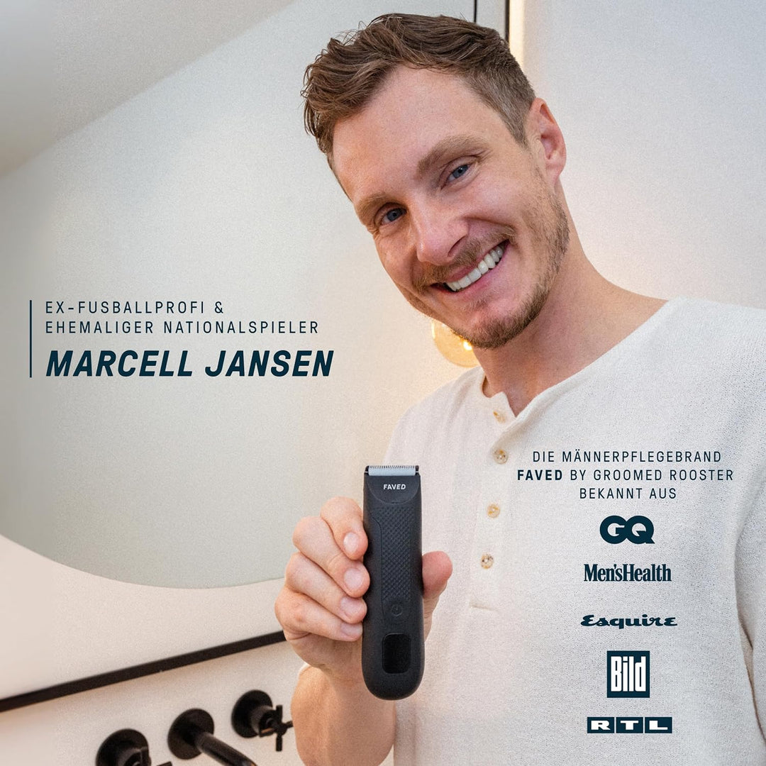 The Bodygroomer – Intimrasierer & Körperrasierer, duschfest, 90 Min. Laufzeit, LED-Leuchte, Ladestat