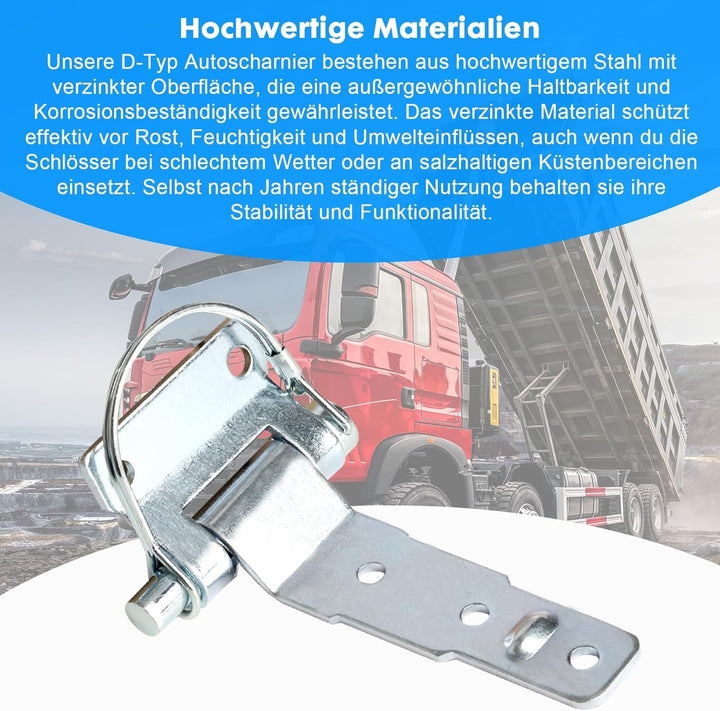 Abnehmbare Stahlscharniere, D-Typ Autoscharnier, abnehmbare Stift-Hardware passend für Anhänger, LKW