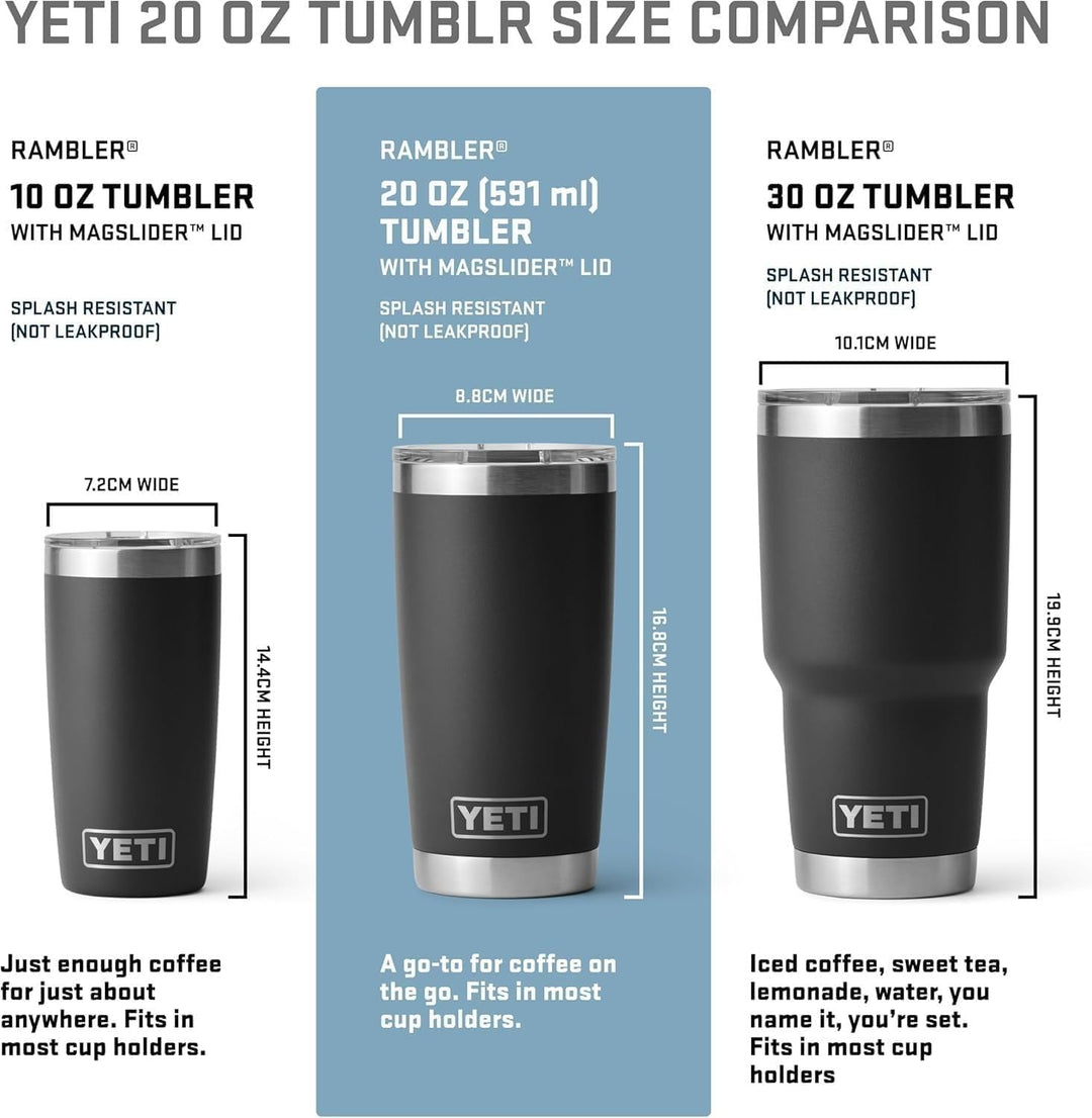 YETI Rambler Thermobecher 20 oz (591 ml) Big Sky Summer Camp – Kaffeebecher To Go, Thermotasse aus E
